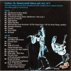 DAVID BOWIE - The Last Show We'll Ever Do CD