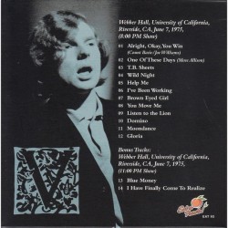 VAN MORRISON - Riverside'75 CD