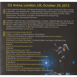 U2 - O2 Arena, London, UK, October 29, 2015